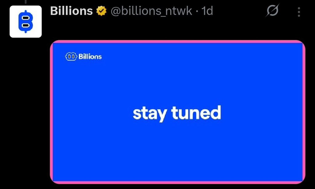 Hey <a href="/billions_ntwk/">Billions</a> crews

Something is cooking  hard 👀

Some exciting announcement 
coming soon.

Stay tuned...