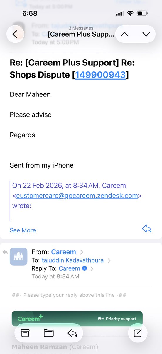 tajuddink's tweet photo. @CareemUAE Noted 
No DM received
Attached is the email follow up https://t.co/m4KmjJsfbH