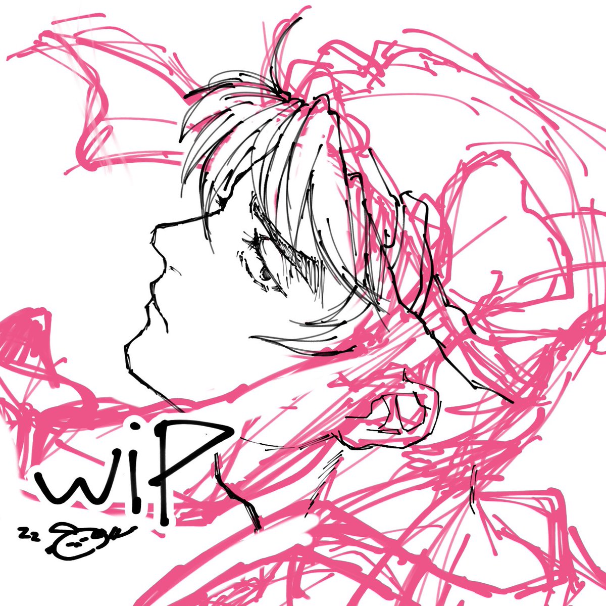 自分が描いた絵1 昨年描いた絵を今描いたらどうなるかというだけのアレ