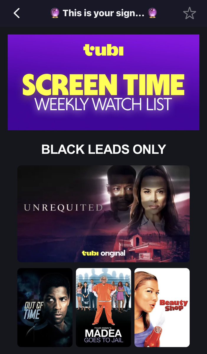 Just got this email from <a href="/Tubi/">Tubi</a>.  How about some “WHITE LEADS ONLY”?