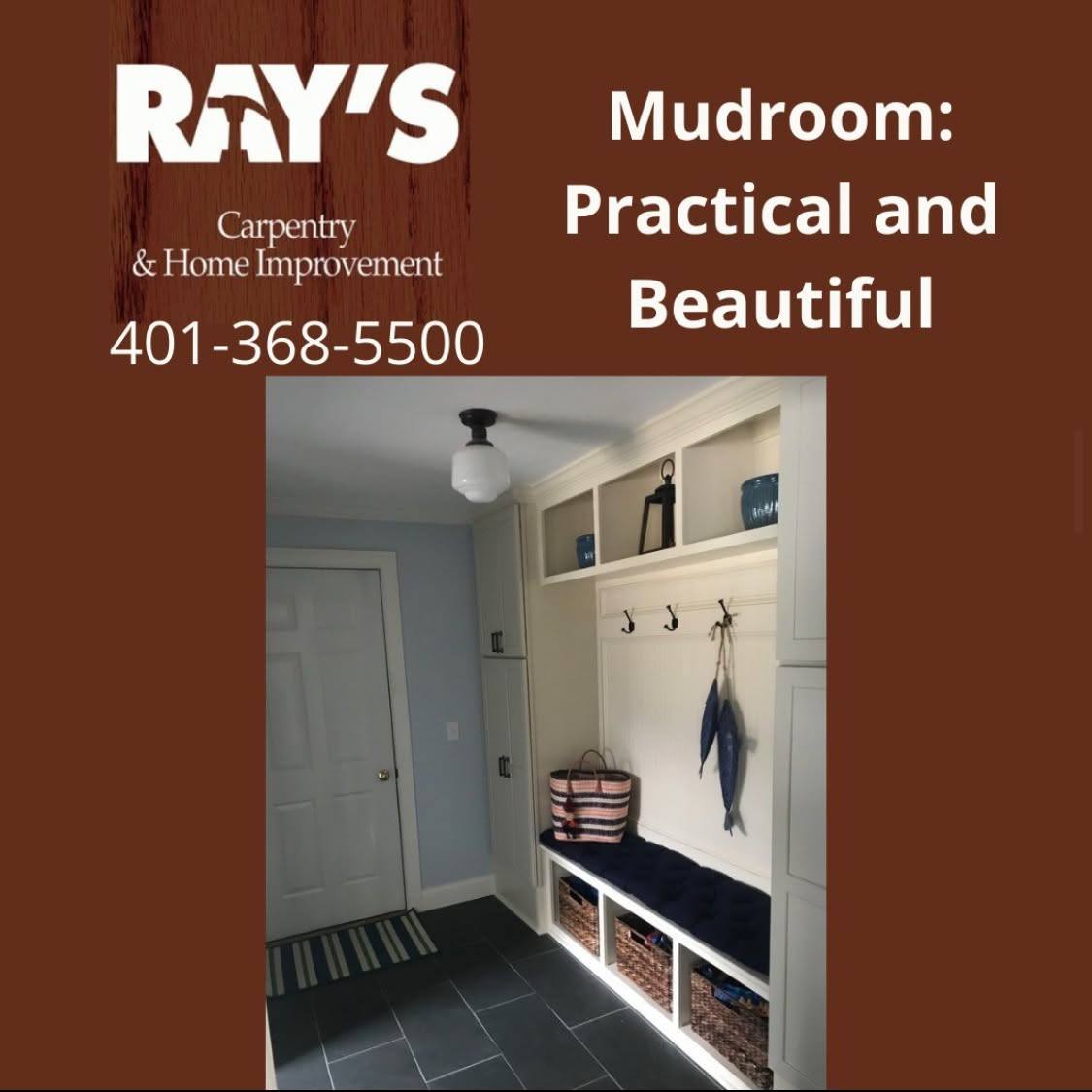 rayscarpentryRI's tweet image. Our clients love their new mudroom! An organized space means less mess in the house. We believe in a place for everything and everything in its place...and that is what the homeowner got this with this renovation!
#rayscarpentry #mudroom #rhodeisland #homeimprovement