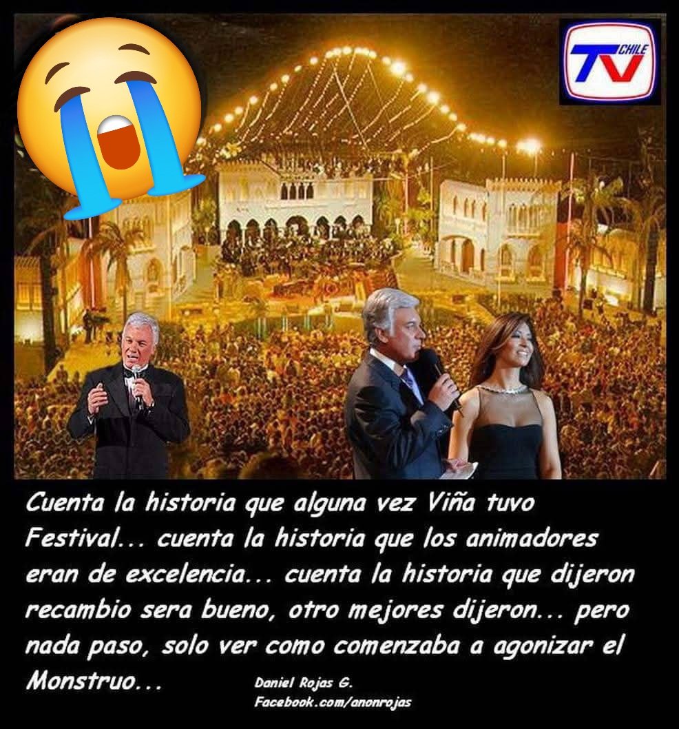 d_rojas_75's tweet photo. El que alguna vez fue el festival de la canción más grande de hispanoamérica, hoy se ha vuelto en un festival de feria. Como se extraña el festival de antaño! La debacle comenzó cuando en su momento #Megavision hoy @Mega, nos llenó de mexicanos q nadie conocía. @elfestival #Viña https://t.co/7oICVstc2q