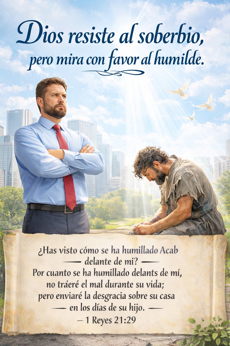 Ves cómo se ha humillado Acab delante de mí? Por cuanto él ha hecho esto, no haré lo que anuncié durante su vida...
#1Reyes.21:29
🌟Dios ve el corazón, no solo el historial
🌟Tu pasado no te descalifica para arrepentirte hoy. Dios observa el corazón presente
#Amen
#rpsp