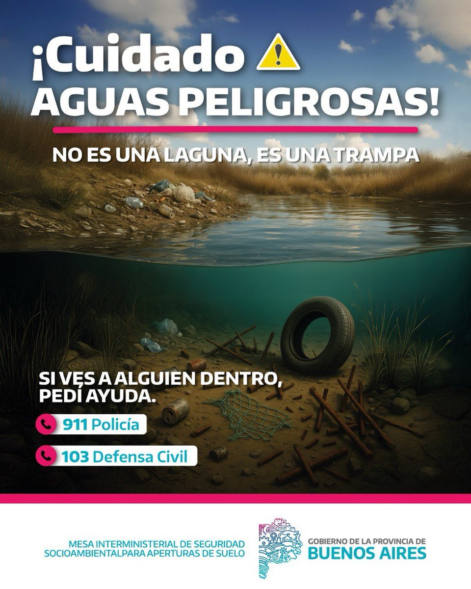 🚨 Bajo el agua calma, hay peligro

👉 Cuando las canteras, tosqueras o cavas se llenan de agua, parecen espacios tranquilos.

❗️ Pero bajo la superficie hay corrientes internas, residuos y barro que succiona.

🙏🏼 No arriesgues tu vida por un chapuzón.

Si ves a alguien en el