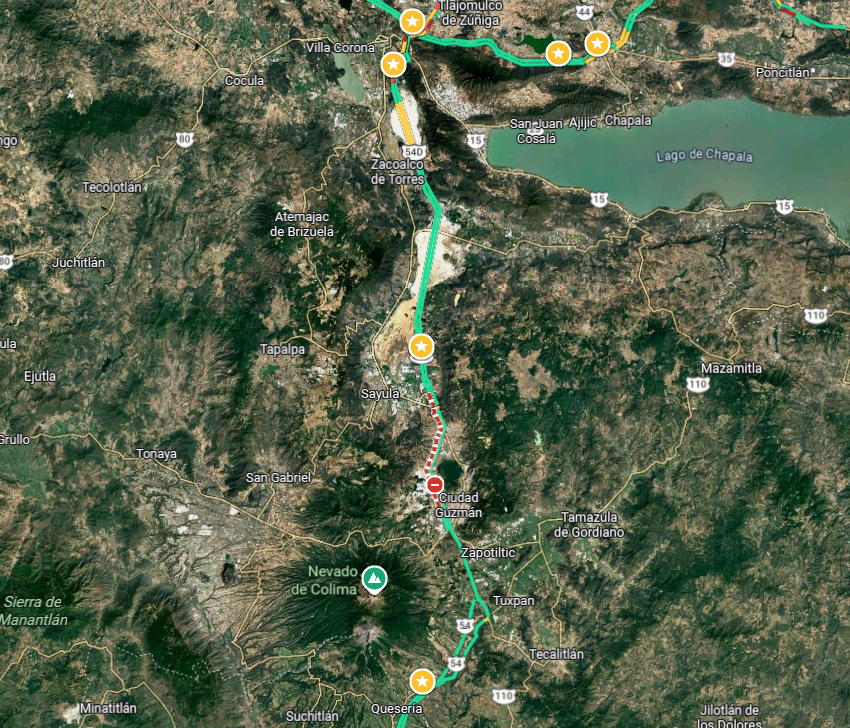 Buen día, me pueden apoyar si cuentan con informacion acerca del tramo Carr.  Acatlán de Juarez - Ciudad Guzman,  y Caseta de cobro Sayula, por favor

<a href="/GN_Carreteras/">Guardia Nacional Carreteras</a> <a href="/CAPUFE/">CAPUFE</a> <a href="/Operaciongdlcol/">Autopista GDL-COL</a>