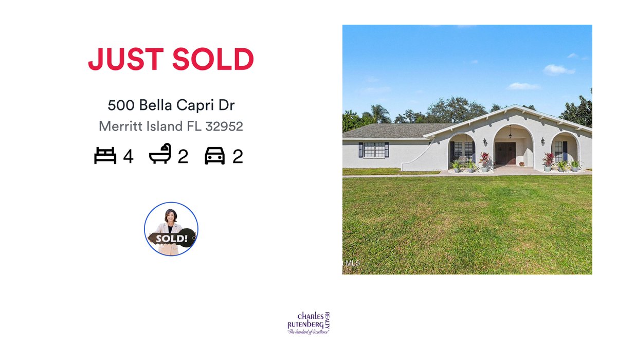 TLMaupinRealtor's tweet photo. 🛌 4 🛀 2 🚘 2
📍 500 Bella Capri Dr, Merritt Island, FL, 32952

My latest sale on RateMyAgent.
Broker Associate 3163562
https://t.co/zvpWvLCaLH

...
#ratemyagent #realestate #CHARLES_RUTENBERG_REALTY_ORLANDO https://t.co/BZB2s3SoLS