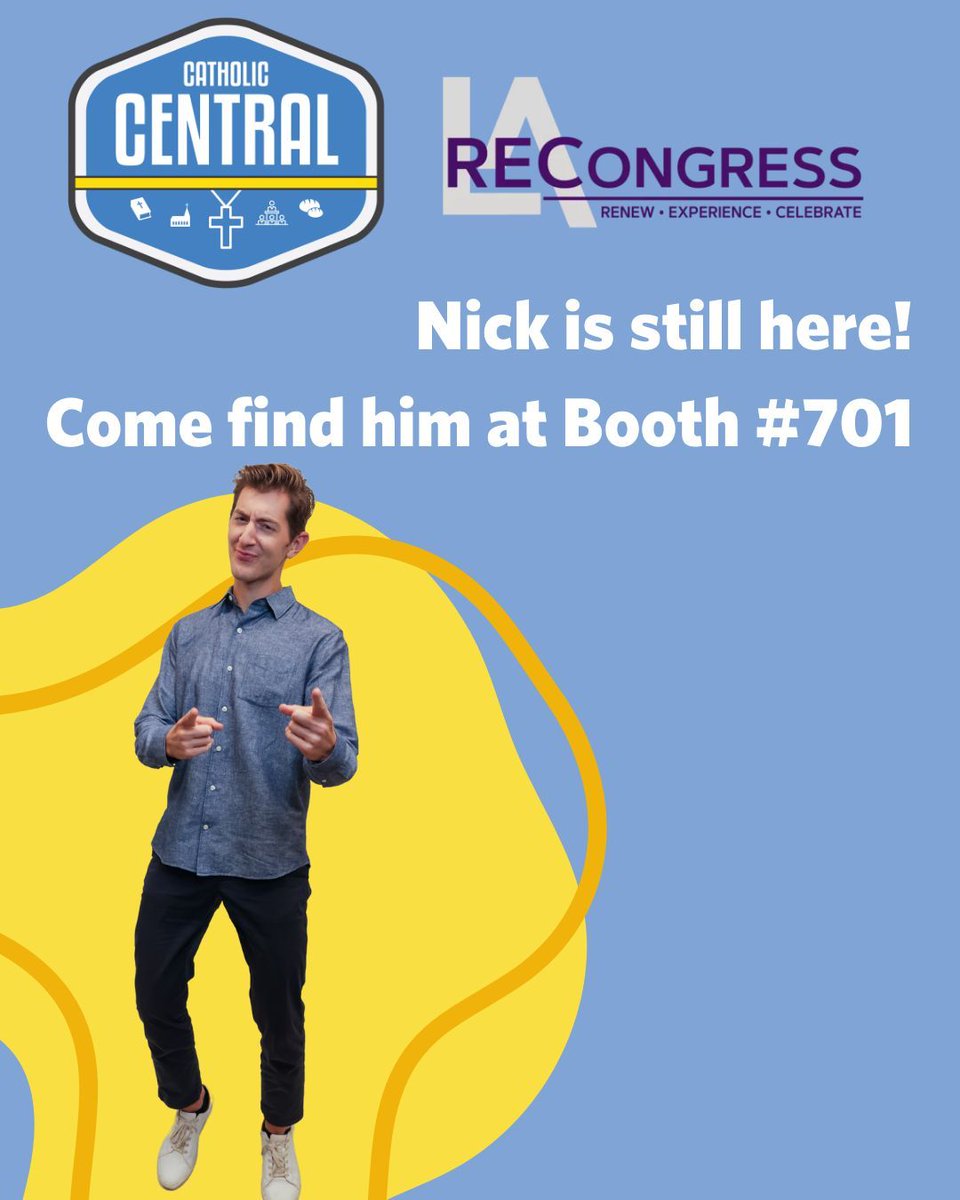 It’s the final day of LA RECongress! Catch Nick at Booth #701 before the weekend wraps up. 💬 If you could ask him one question about Catholic Central, what would it be?