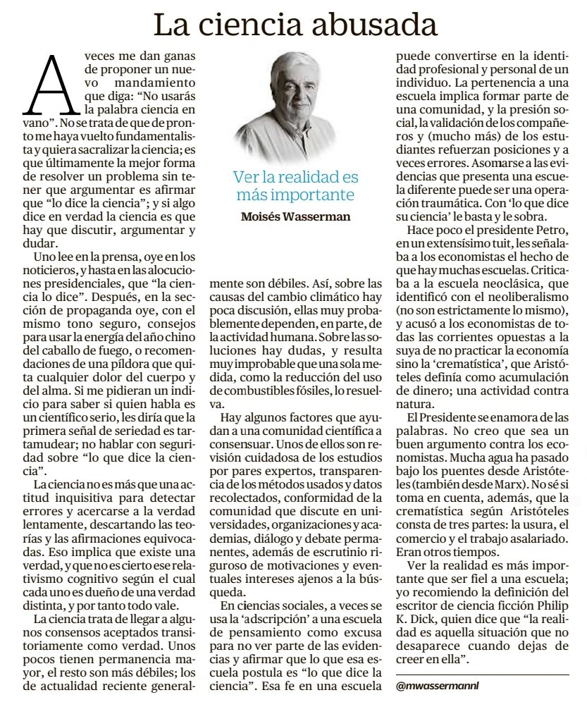 Mi columna del viernes 20, hoy en papel.