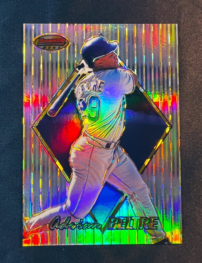 This 1999 Bowman's Best Atomic Refractor is numbered /100. 😱