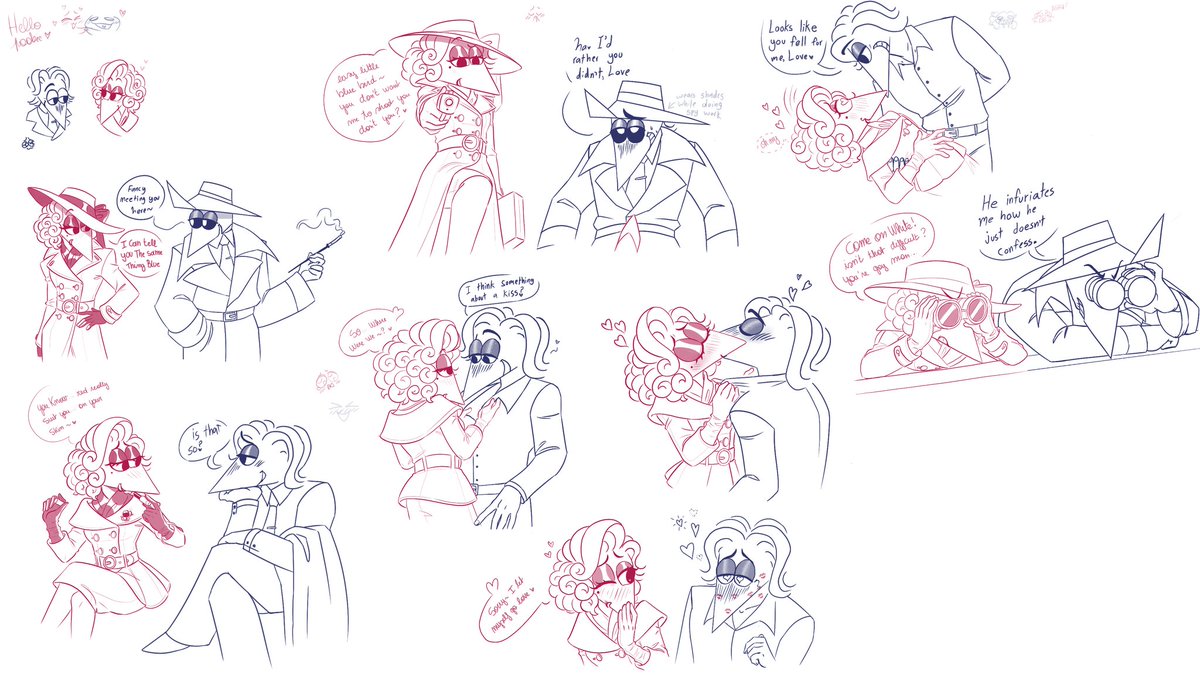 Magma time with my pookie <a href="/Nana_RedClover/">Nana Greens</a> on the theme of Spy vs Spy. 
R. Blue is Nana oc, Bordeaux is mine :3 I love them !! 💙❤️

#spyvsspy #spyocs #Bordeaux #RoyalBlue #moc #fanart #ilovespies