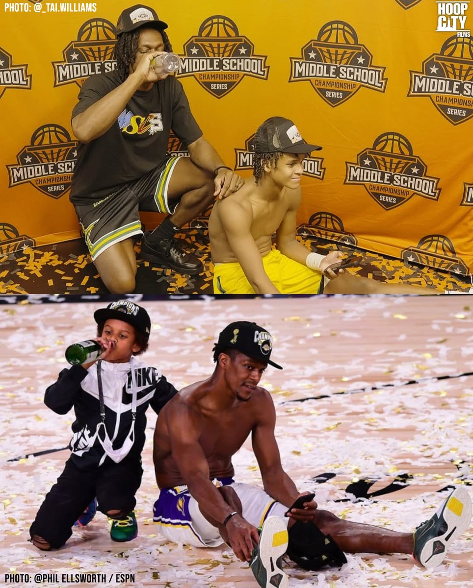 Rajon Rondo and Pierre Rondo recreating their 2020 Lakers Championship photo after winning back-to-back MSCS titles!

(Via <a href="/Hoopcityfilms/">HOOPCITY</a> /IG)