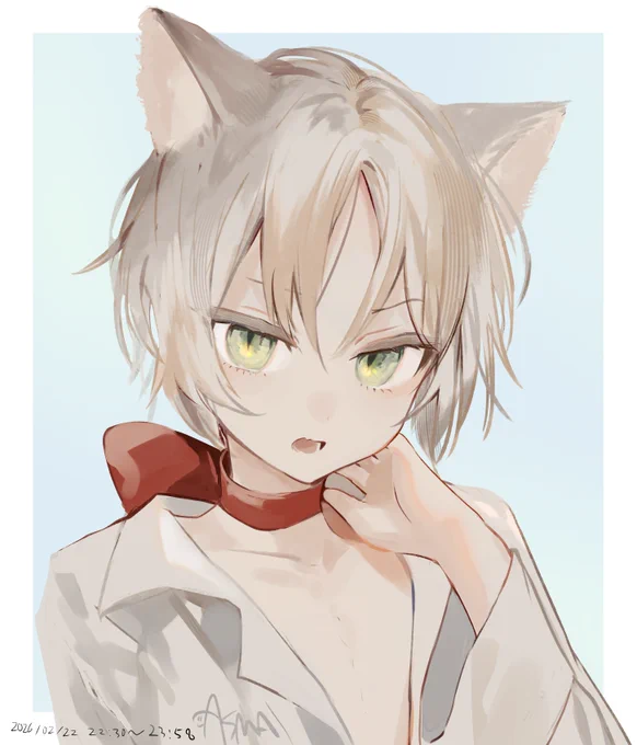 #飛鳥馬ワンドロ奏羽 23日もまあ猫の日で通る ねこの日