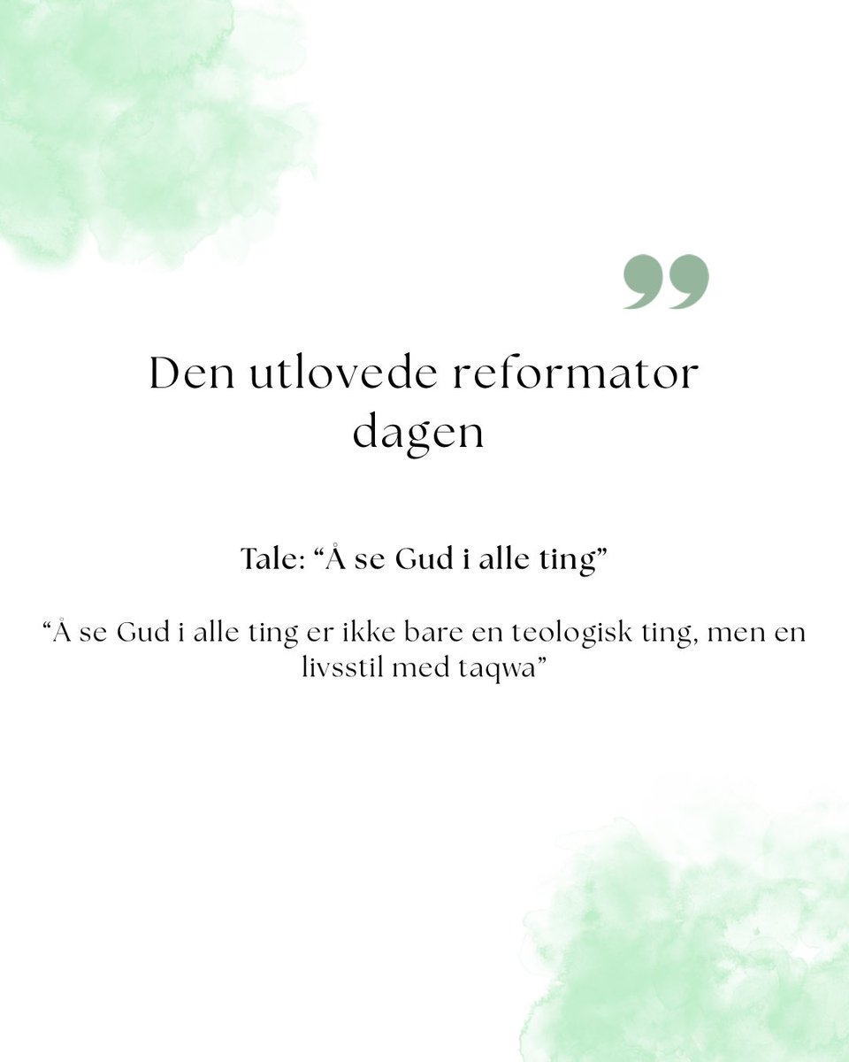 LajnaNorge's tweet photo. Tale: «Å se Gud i alle ting»
#reformator #ahmadiyya #muslehmaud https://t.co/H7n9Icovfi