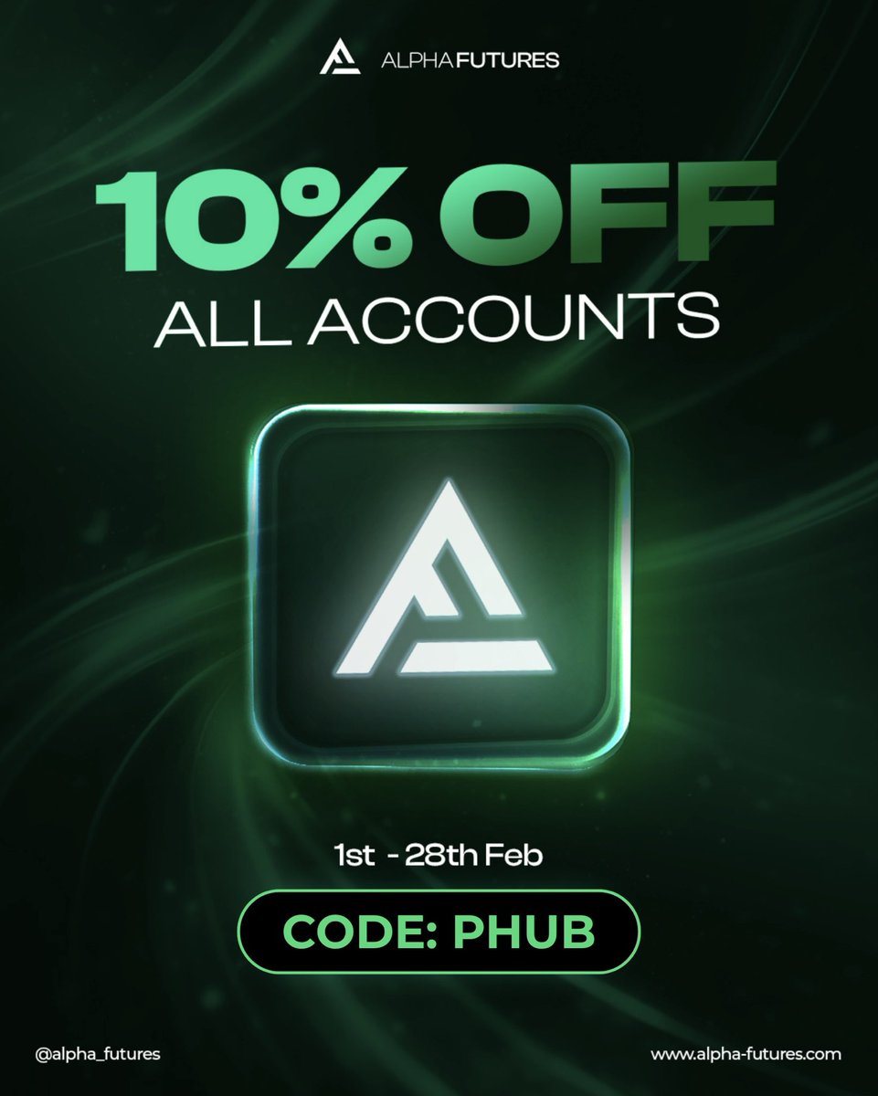 ProphubTrading's tweet photo. You read that correctly. The code has officially changed 🤝

10% OFF all @Alpha_Futures_ accounts using CODE: PHUB 📈

https://t.co/lTJA7HiJzL https://t.co/buyoUYzVgM