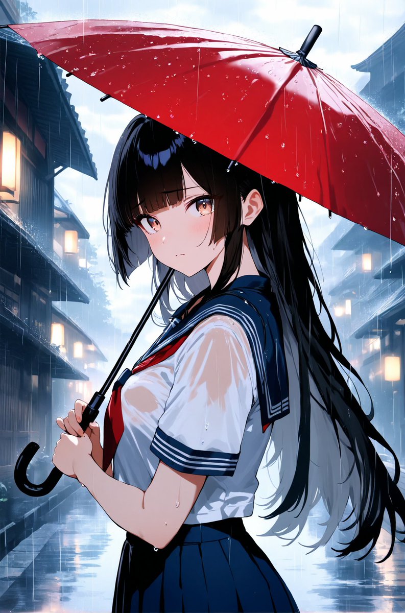 雨で透けないよう注意しましょ～ #AIイラスト #AIart