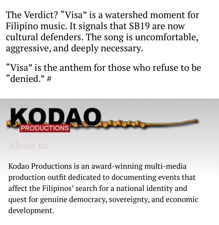 seeing <a href="/SB19Official/">SB19 Official</a> on Kodao Production’s page is not on my bingo card
<a href="/imszmc/">PABLO</a> <a href="/JoshCullen_s/">JOSH CULLEN</a> <a href="/justintdedios/">justin</a> <a href="/stellajero_/">Stell Ajero</a> <a href="/felipsuperior/">FELIP</a> 

facebook.com/share/19MgXqUD…