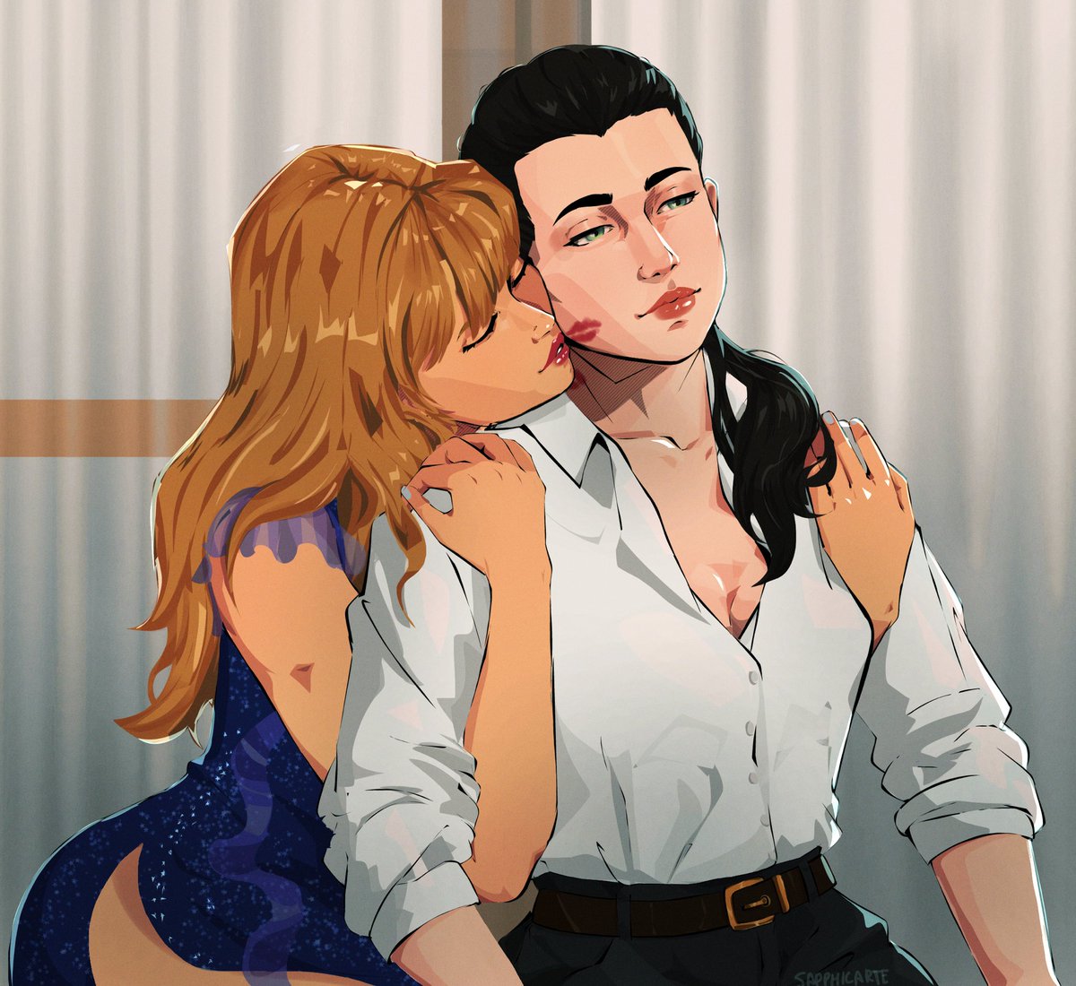eu não ia, mas a <a href="/SapphicArte/">Wizard ⚢ 🏳️‍🌈 COMISSÕES ABERTAS</a> resolveu me atentar com ideia de arte na tl e eu tive que gastar o dinheiro que eu não tenho com mais artes DELAS 🤧🩵

serena e lisbeth, vocês são O MOMENTO 🌊🙏🏼
