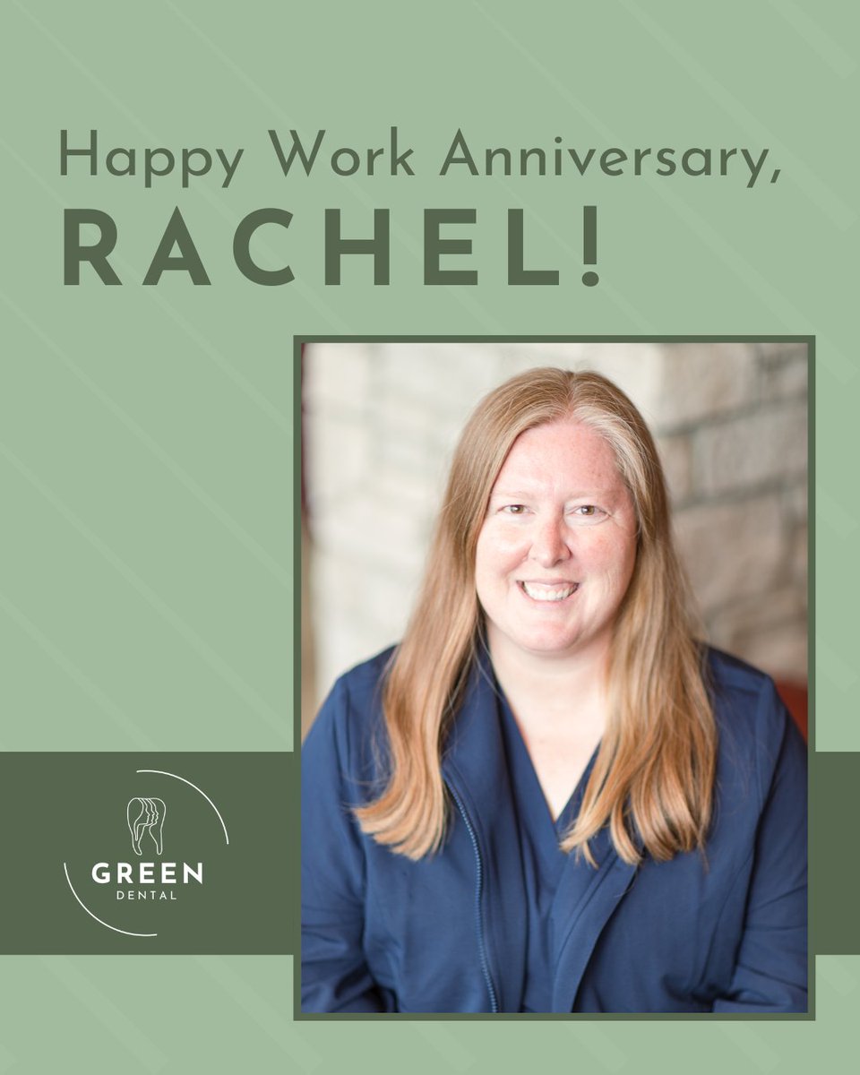 We’re celebrating five years with Rachel, our skilled dental hygienist. Her friendly personality and dedication to helping patients feel confident in their smiles make her such an important part of our team. Thank you, Rachel, for all the care and kindness you bring each day!