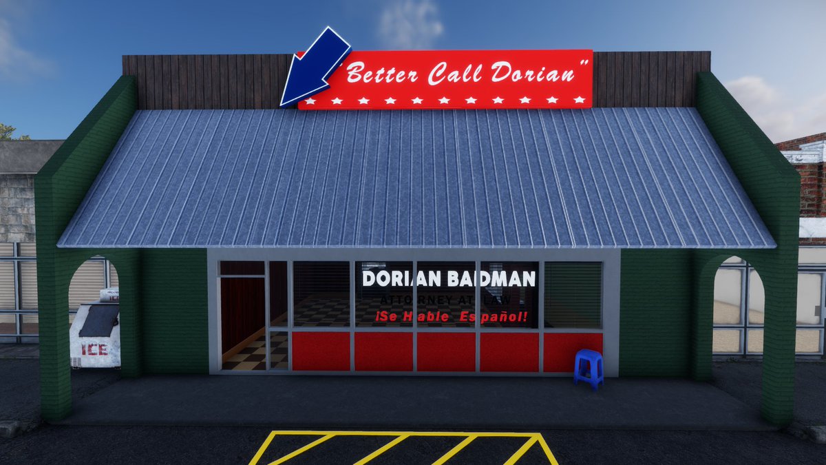 SummitLifeArma's tweet photo. What happens when you mix a fake law degree with a severe drinking problem and a tendency to scream at everyone? You get the newest law firm on SummitLife.🤡

If your lawyer smells like cheap booze and bad life choices, you’re in the right place. Better Call Dorian!

Come see what else we’re building👇
https://t.co/tNRbidIrDD
#SummitLifeRP #ArmaReforger #Roleplay #RPCommunity #armaplatform