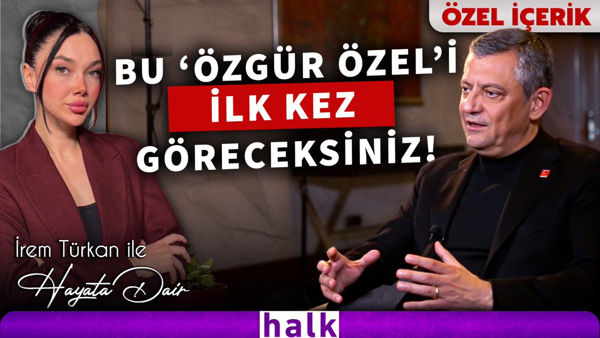 halktveu's tweet photo. CHP Genel Başkanı Özgür Özel (@eczozgurozel) , Halk TV'nin YouTube kanalına konuk oldu!

📌Özgür Özel nasıl bir ailede büyüdü, çocukluğu nasıl geçti? 

📌"Keşke şunları da yapsaydım" dediği bir şey var mı?

📌Eczacılıktan siyasete geçişi nasıl oldu? 

📌Hayatında iz bırakan kitap ya da film var mı?

📌Bir günlüğüne siyasetten tamamen uzak olsa, o gün ne yapardı?

📌Özgür Özel'e göre hayatta 'iyi insan' olmanın ölçüsü ne? 

📌Partisi CHP iktidara geldiğinde, yapacağı ilk şey ne olacak?

@herkesicinCHP , @CHP_iletisim

İZLEMEK İÇİN TIKLAYIN: 👉 https://t.co/fmxxEayI8J