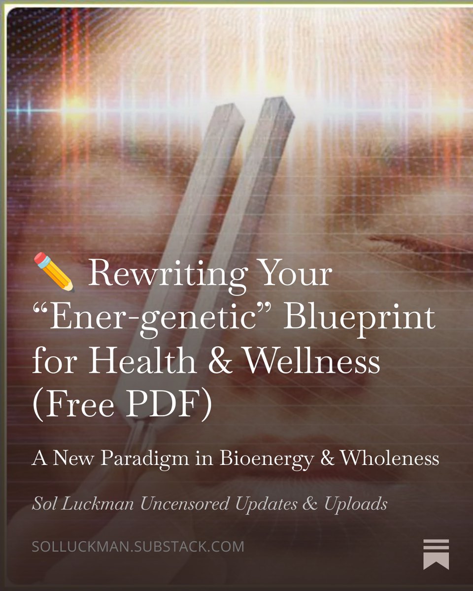 Errantfest138's tweet photo. ✏️ Rewriting Your “Ener-genetic” Blueprint for Health & Wellness (Free PDF)

A New Paradigm in Bioenergy & Wholeness

https://t.co/TmtxgLShKk

#soundhealing #epigenetics #regenetics #biofield #biofieldtuning #solfeggio #healing #mentalhealth #wellness #wellbeing #energyhealing #alternativemedicine