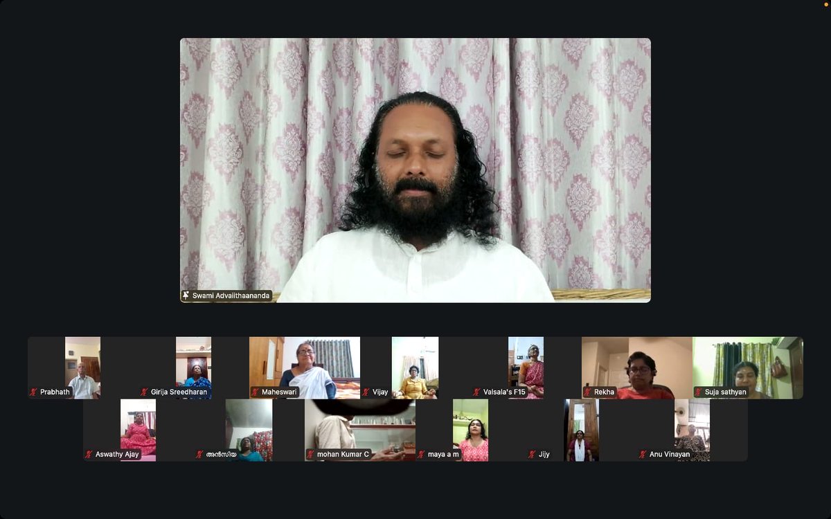 JGDSwamiji's tweet image. The 3-Day Sahaj Samadhi Dhyan Yoga - Online Program, along with the monthly follow-up session for participants who have completed the course, concluded successfully this evening.😊🙏

#ArtofLiving #SahajSamadhi #Effortless #Meditation