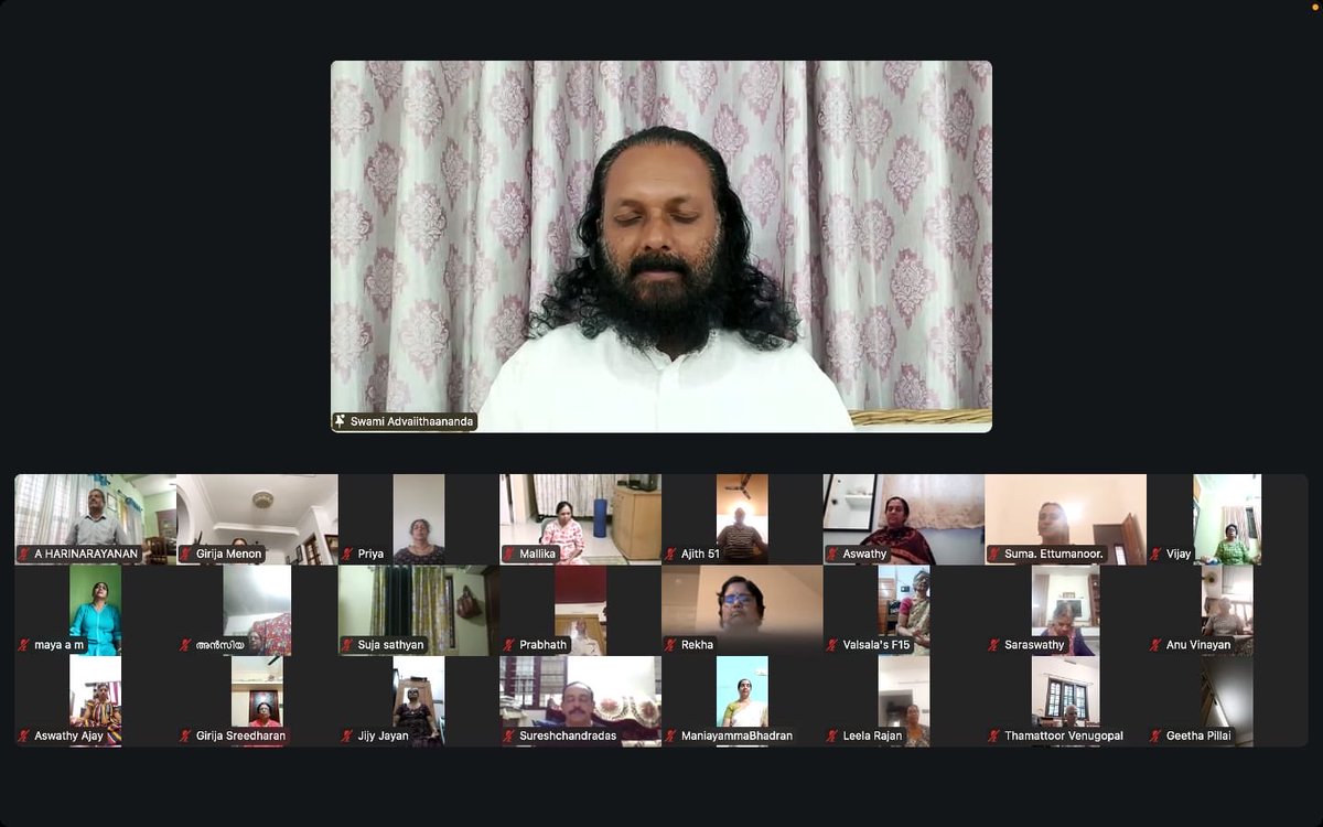 JGDSwamiji's tweet image. The 3-Day Sahaj Samadhi Dhyan Yoga - Online Program, along with the monthly follow-up session for participants who have completed the course, concluded successfully this evening.😊🙏

#ArtofLiving #SahajSamadhi #Effortless #Meditation
