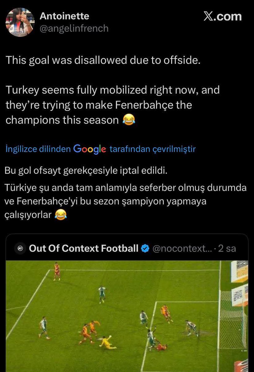 mine_btmz's tweet photo. Yabancılar bile farkında,
  Türk Futbolunu rezil ettiniz!!!!
@TFF_Org 
@MHK_Resmi 
#tffistifa https://t.co/9dYPIPrVnE