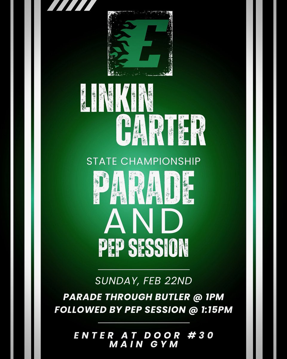Come to Eastside today at 1:15 to celebrate Eastside history!!!  The pep rally will be in the auditorium (enter through door 30). #BlazerPride