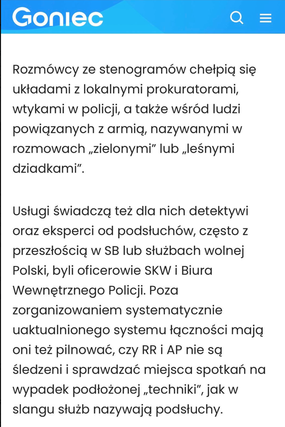 LKraskowski's tweet photo. @Gruca_Radoslaw publikuje na łamach @GoniecPL szokujace fragmenty rozmów członków pedofilskiej siatki, w sprawie której Prokuratura Okręgowa w Legnicy właśnie... umorzyła śledztwo. Wszystko wskazuje na to, że członkowie grupy są świetnie chronieni przez specsłużby i miejscowy establishment. 

„Tak. Wszystko mam już dogadane. Są dwaj chłopcy i dziewczynka. No już bardziej dziewczyna. Mam badania i farmakologię dla nich, zjedzie też dodatkowy soczek (tak nazywają kokainę). Skoczymy tylko do Legnicy przebrać łachy i możemy ruchać” – planuje 19 kwietnia 2021 AP, który po weekendzie doda, że „żal iść pod prysznic, ciągle mi koszula pachnie młodym ciałkiem”.

„Dzieciaczki też wspaniałe. Szkoda, że już się nie przydadzą” – mówi RR, na co AP odpowiada pytaniem „Czy chcesz je wrzucić do utylizacji”. RR odpowiada:  „Zastanawiam się nad tym. Ta dziewczynka jednak chyba coś zapamięta. Trzeba brać więcej cukierków następnym razem. (,,,) Jesteś pewien, że ktoś przyjedzie po tamte dzieciaki? Zostawiliśmy je naćpane. Leżące na podłodze” – mówi RR, ale najwyraźniej nie zdeterminowało to w prokuraturze do działania nikogo.

„Trochę chemii przyjęliśmy w majówkę. Dobrze, że wódka się skończyła w pewnym momencie - mówi RR, a na uwagę, że przestawał nad sobą panować, ten przyznaje rację. – „Wtedy jak zacząłem krzyczeć na aniołka, jak rozlał wodę” – dopowiada.