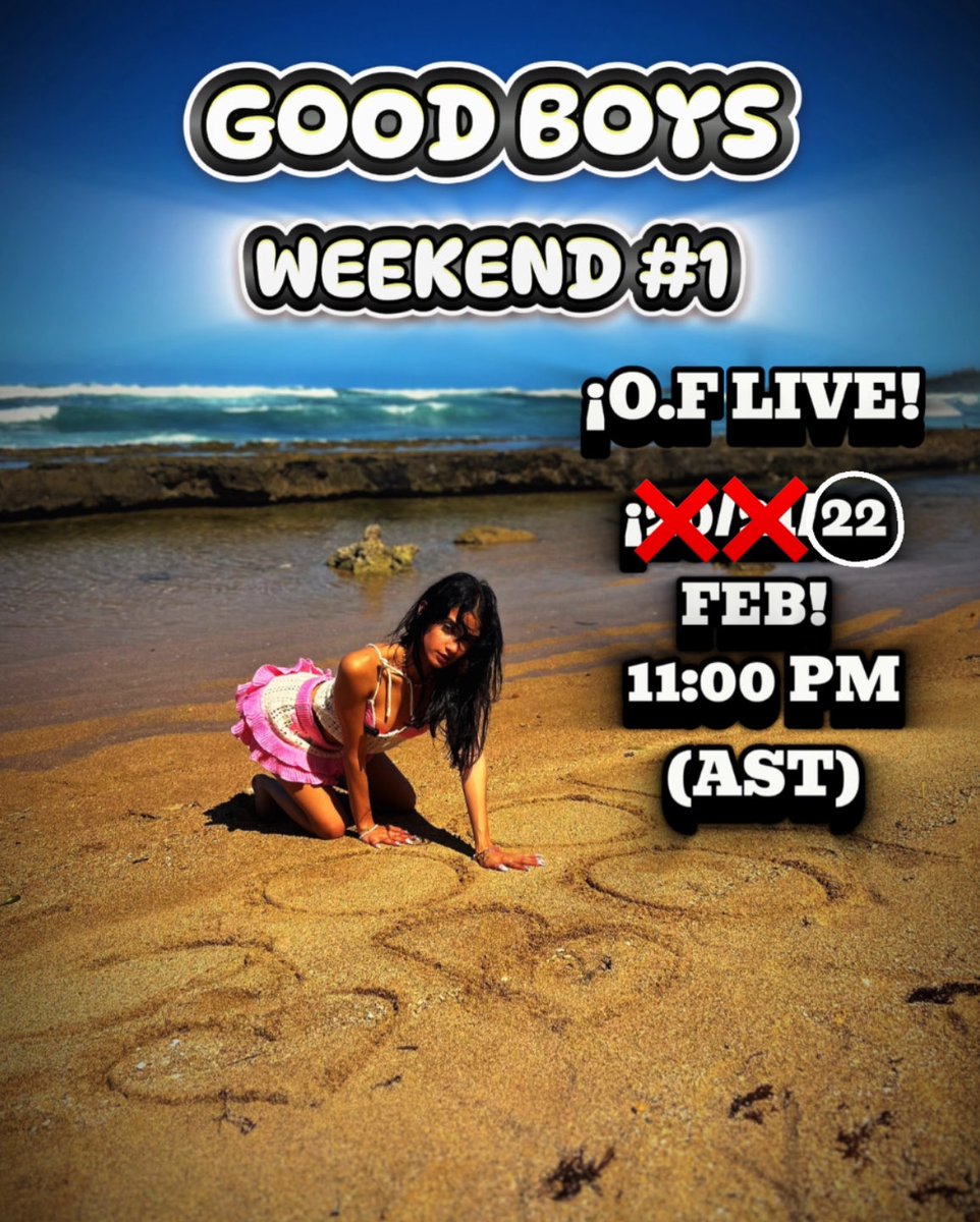 ¡GOOD BOYS LIVE #3!🫦

11:00 PM
Time Zone- (AST)

See u there…😋⬇️

onlyfans.com/ylegnam0_0