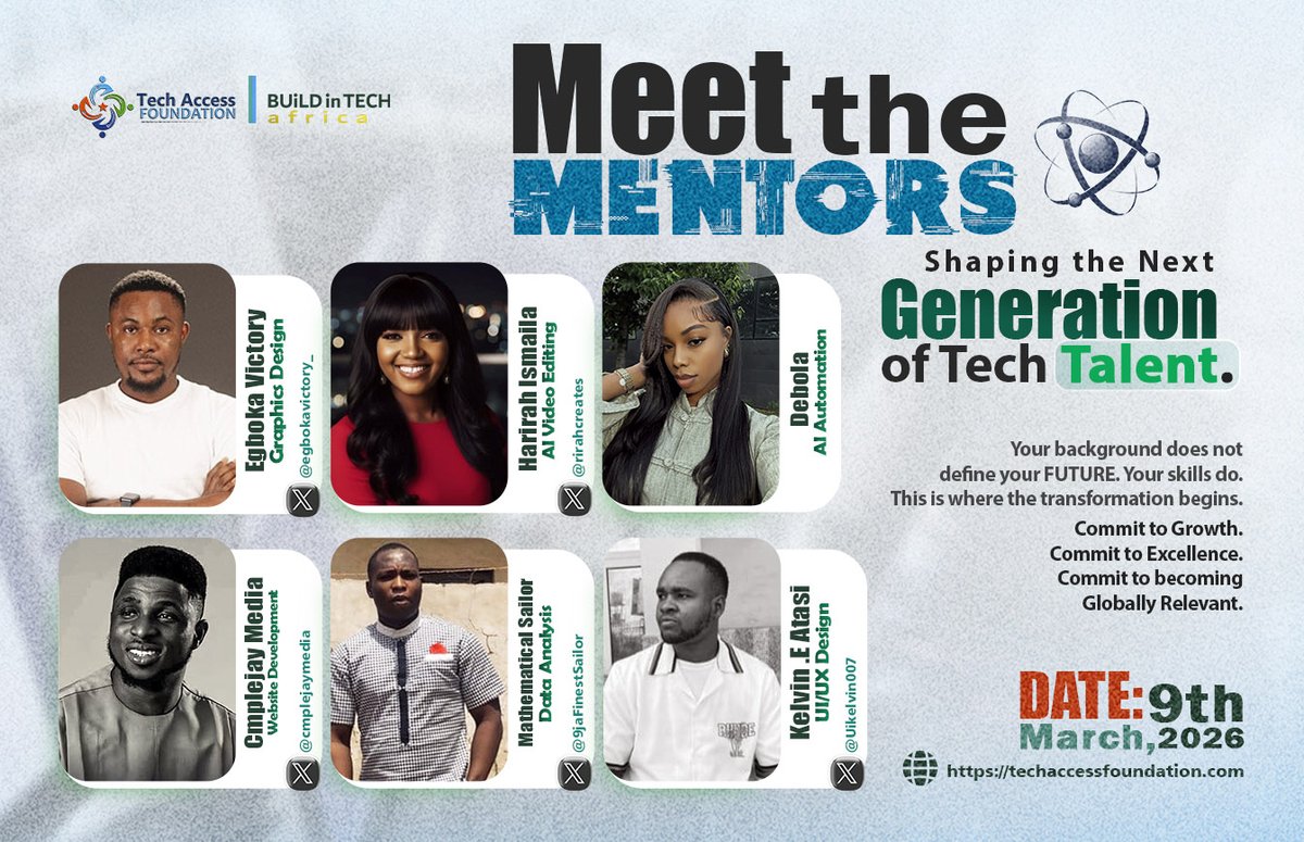 MEET The Tutor's For The Upcoming 𝐓𝐞𝐜𝐡 𝐓𝐫𝐚𝐢𝐧𝐢𝐧𝐠.

📅: 9th March 2026