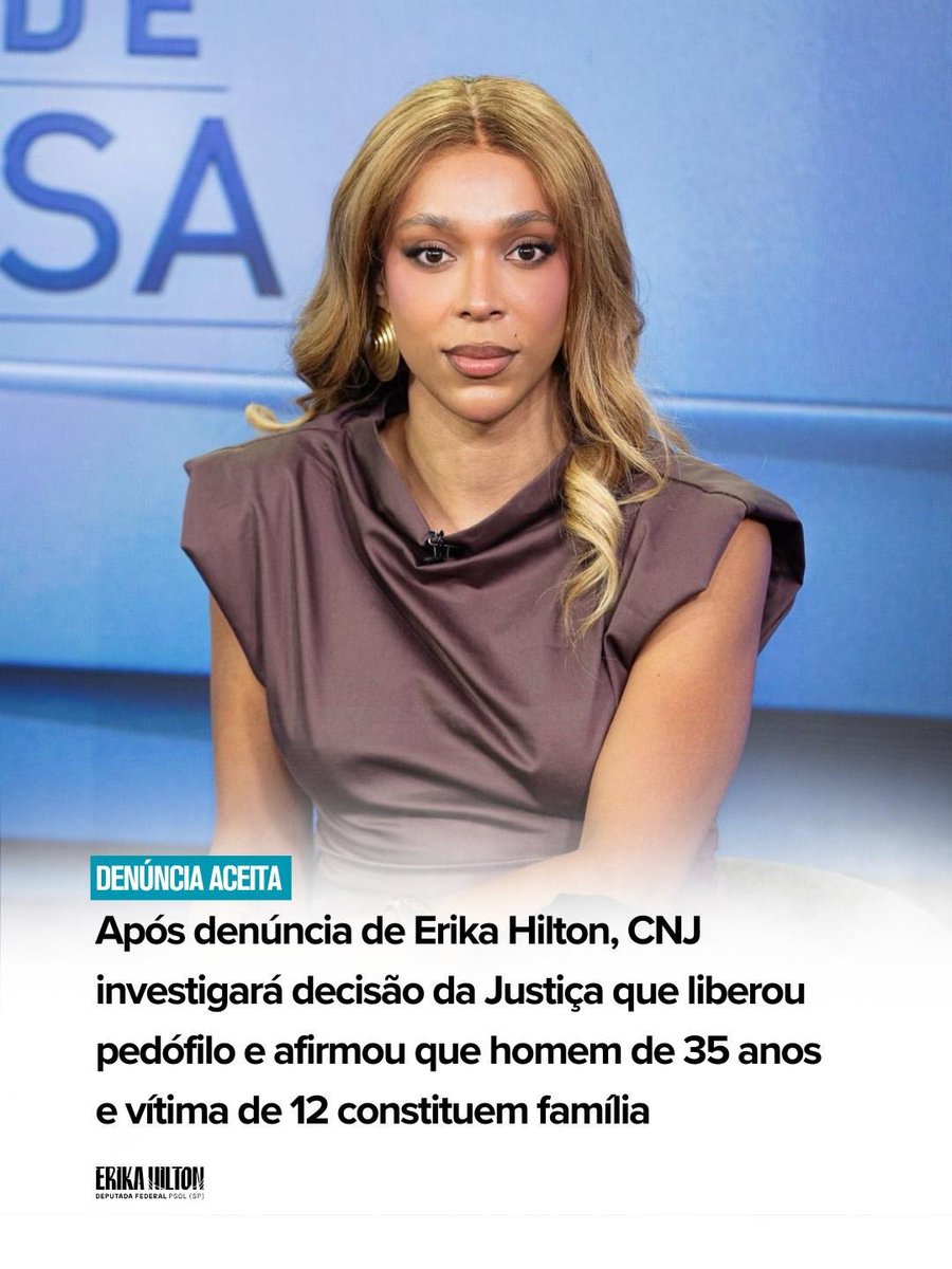 🚨 DENÚNCIA ACEITA!

O Conselho Nacional de Justiça determinou a apuração da decisão do Tribunal de Justiça de Minas Gerais que absolveu um homem de 35 anos acusado de estupro de vulnerável contra uma menina de 12 anos.

Essa determinação ocorreu logo após minha denúncia ao CNJ,
