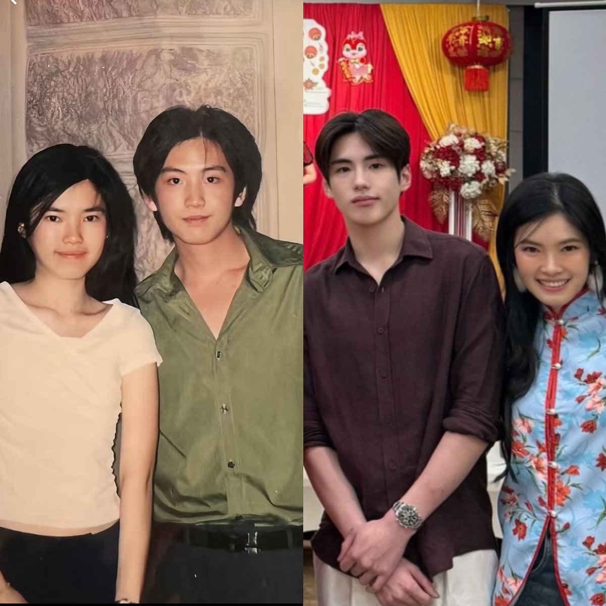 เทียบสองรูปนี้DNAบ้านลิ้มโหดมาก รุ่นพ่อสู่รุ่นลูกสุดๆแถมม๊ายุ้ยที่ประกบหนุ่มตี๋บ้านลิ้มมายังหน้าเด็กกว่าเดิมอีก🥹❤️