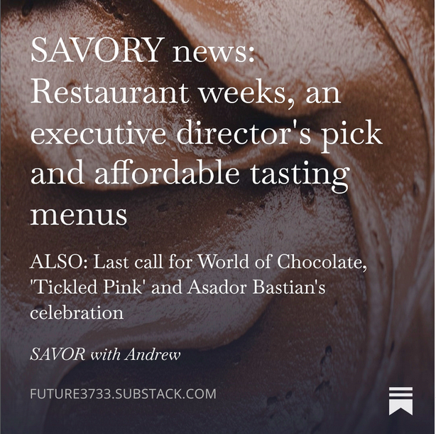 Looking for #chicago #restaurant news? Then, SAVOR with Andrew (future3733.substack.com) has everything you need. Check it out! #writing #chocolate