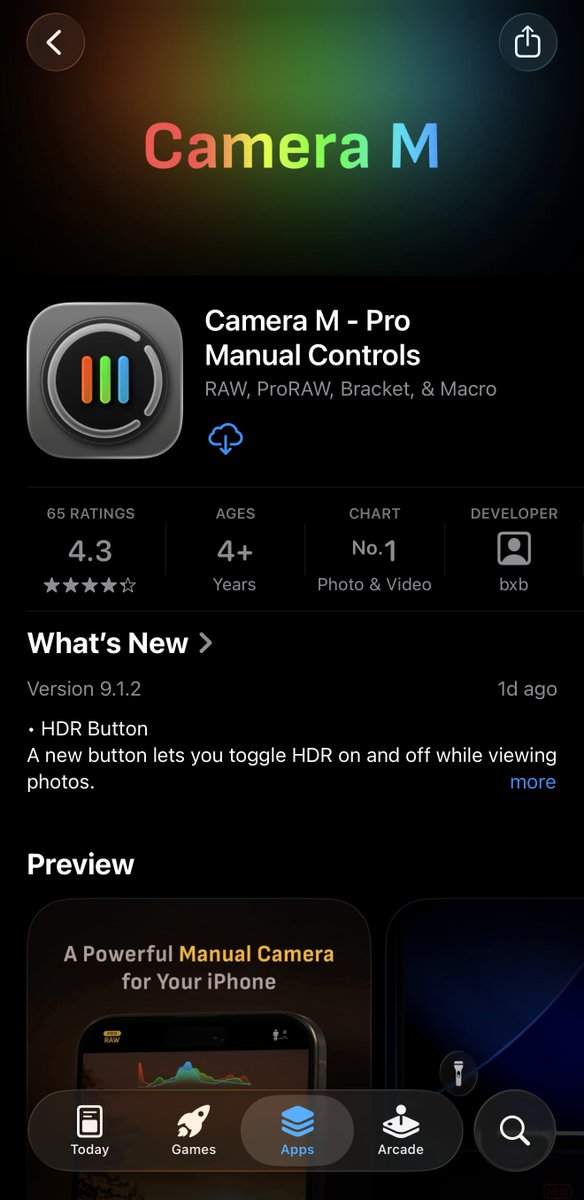 Camera M - Pro Manual Camera tweet media