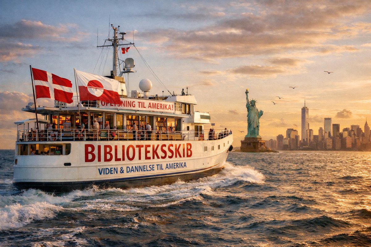 Trump has decided to send a hospital ship to Greenland.

Let’s send a library ship the other way.

Fill it with Locke, Montesquieu, and books that are banned like Anne Frank, Harry Potter, and The Handmaid’s Tale.

Deploy an army of librarians. The U.S. needs books on the ground.