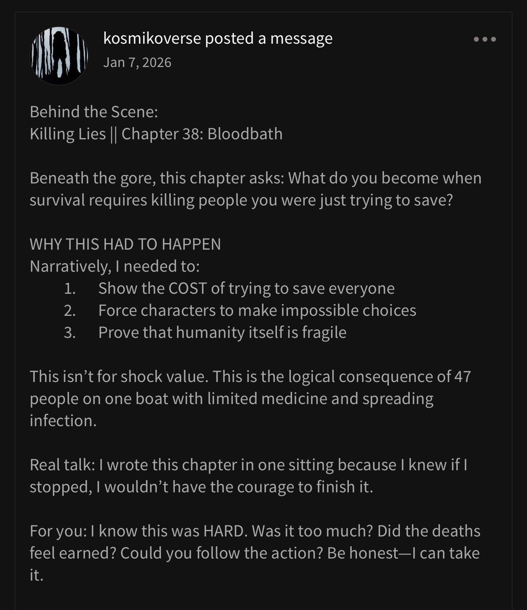 kosmikoverse's tweet photo. Read Chapter 38 of Killing Lies NOW
https://t.co/tvOJNOTUt6 https://t.co/pOer8DV9Yr