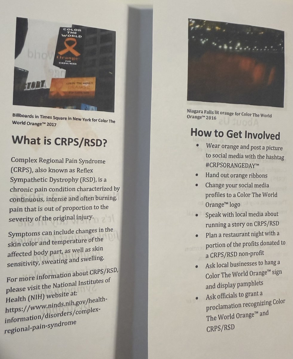 CRPSOrangeDay's tweet photo. You can find the pamphlet on our website along with our other signs: https://t.co/btP993ISUD
Each printer is different, but make sure to download the PDF to your desktop, then for most printers, choose: print both sides and then ‘flip on the short side.’
#CRPSORANGEDAY https://t.co/HBwHLZfmbN