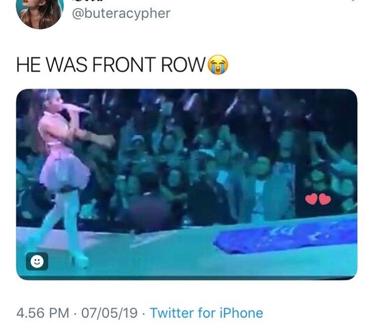 REMINDER- Jungkook is one of us😭 He was at the front row in ari's sweetener tour living his best life as a successful fanboy. I love the energy