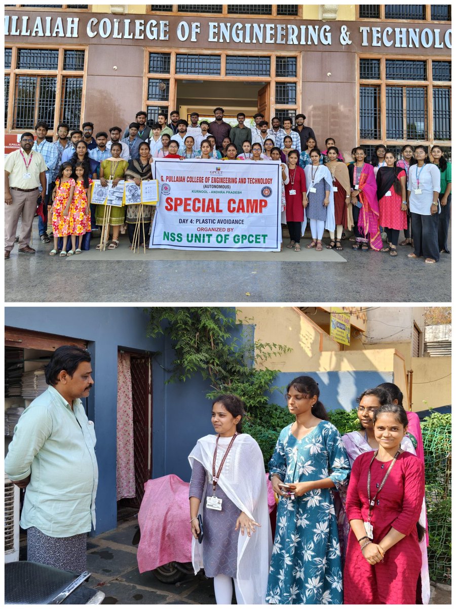 gpcetofficial's tweet image. GPCET NSS Unit Special Camp 🚀

Day 4: Awareness on "Avoid Plastic" 

NSS volunteers spreading the message at Pasapula Village 🚫♻️ Let's join hands to reduce plastic waste and make our planet greener! 🌿

 #AvoidPlastic #Sustainability #NSSCamp #EcoFriendly #PlasticFree #GPCET