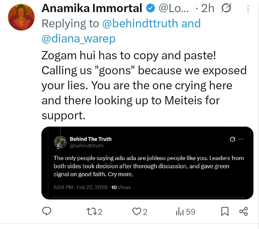 So, at one point in time, <a href="/behindttruth/">Behind The Truth</a> went to Meitei X handles to garner support from them? What the barreling fuck is that?!