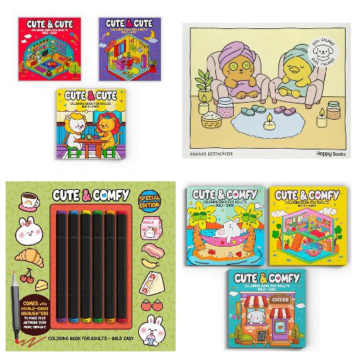 🔥 Coleção Cute &amp; Cute 
💵 Preço: R$ 19,90
💸 Você economiza 77%
🔗 amzn.to/4awrEOe

🔥 Cozy &amp; Cute: Dias Calmos
💵 Preço: R$ 7,90
💸 Você economiza 20%
🔗 amzn.to/49t93lF

🔥 Cute &amp; Comfy Coloring Book 
💵 Preço: R$ 9,41
💸 Você economiza 76%
🔗
