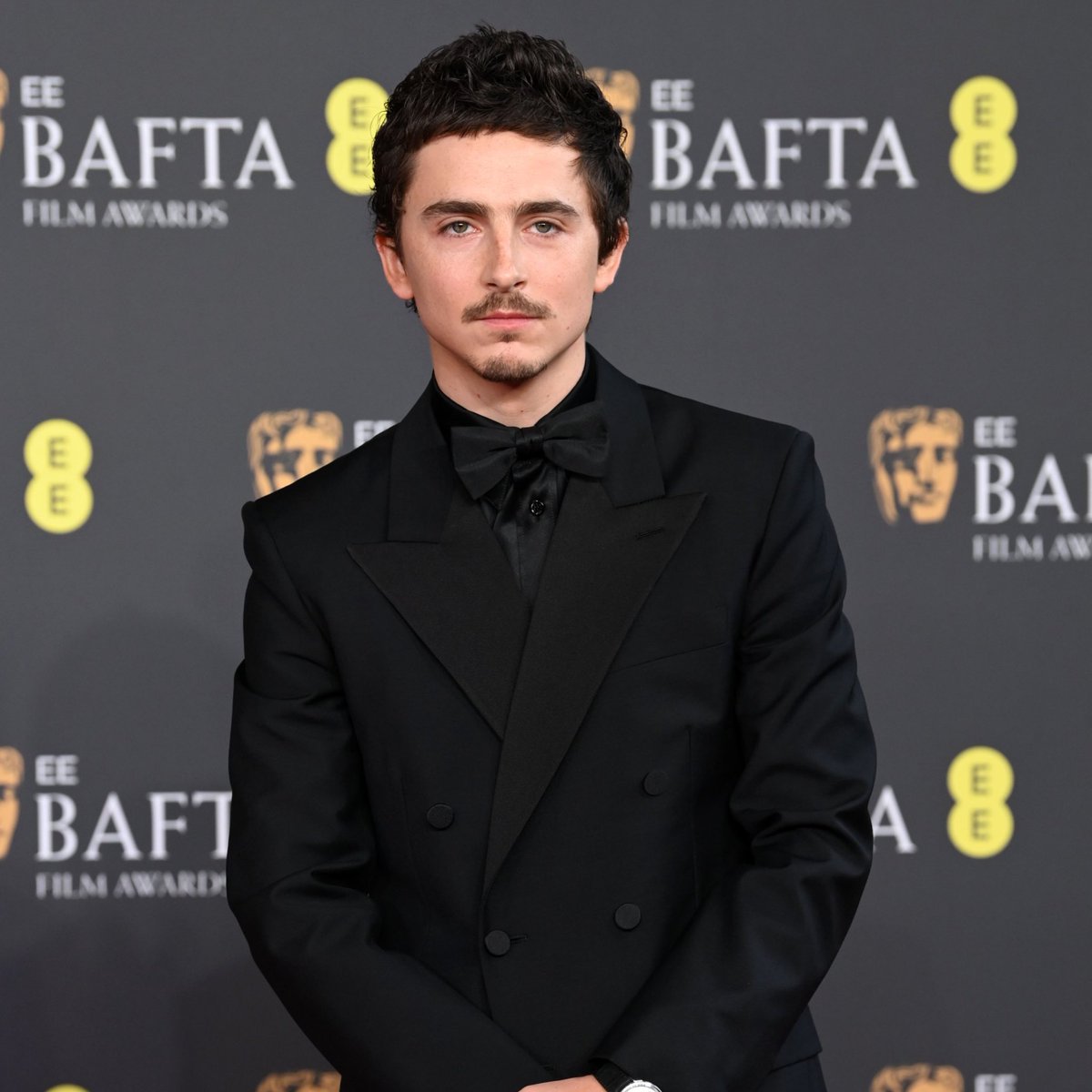 Timothée Chalamet arrives at the 2026 BAFTA Film Awards.