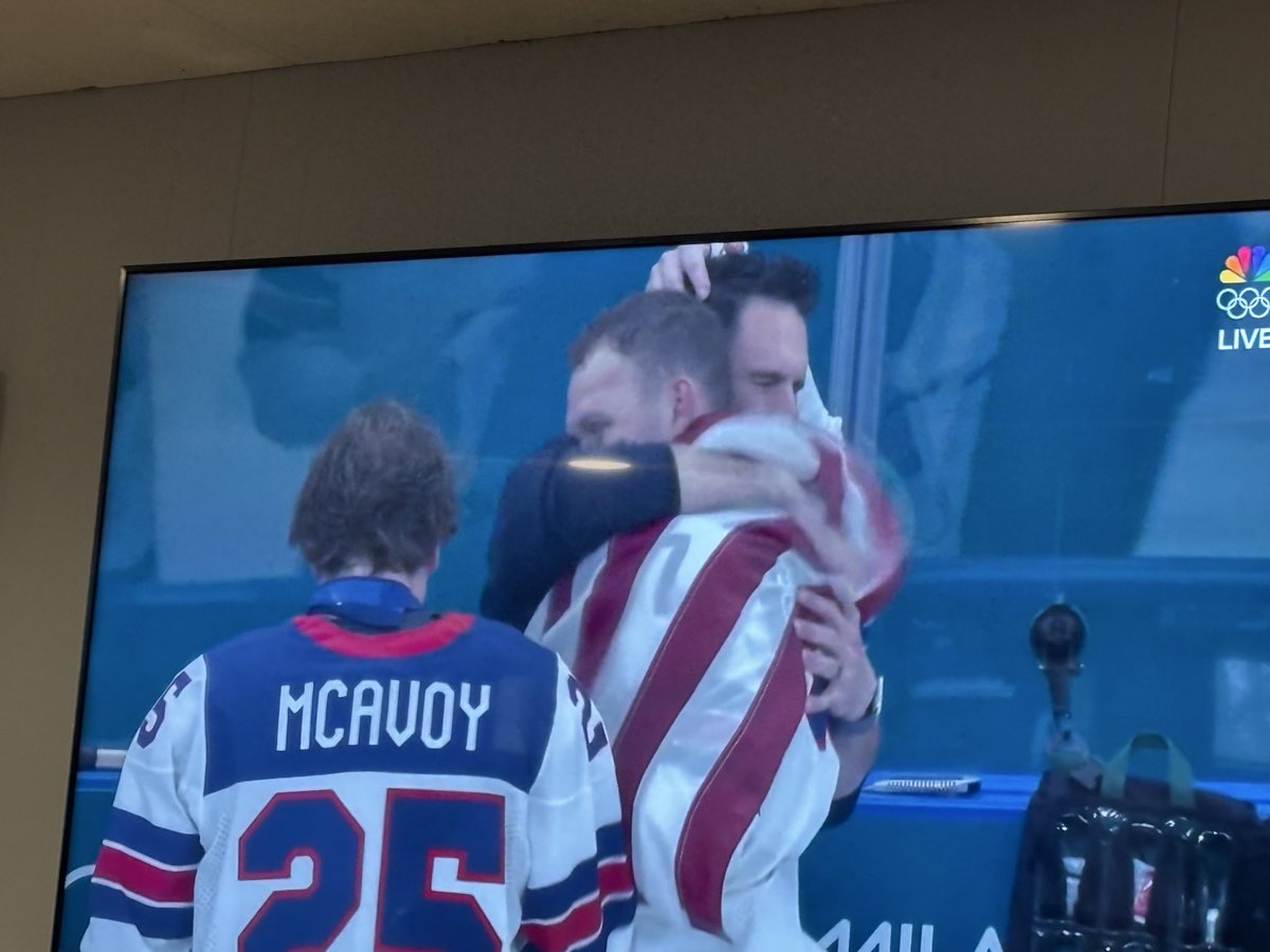 CoachMidkiff's tweet photo. Congrats to my brother in law Kevin Morley, Athletic Trainer for Team USA Hockey on his gold medal victory! 🇺🇸 #USAHockey @PredsNHL https://t.co/ibvpRJVaaB