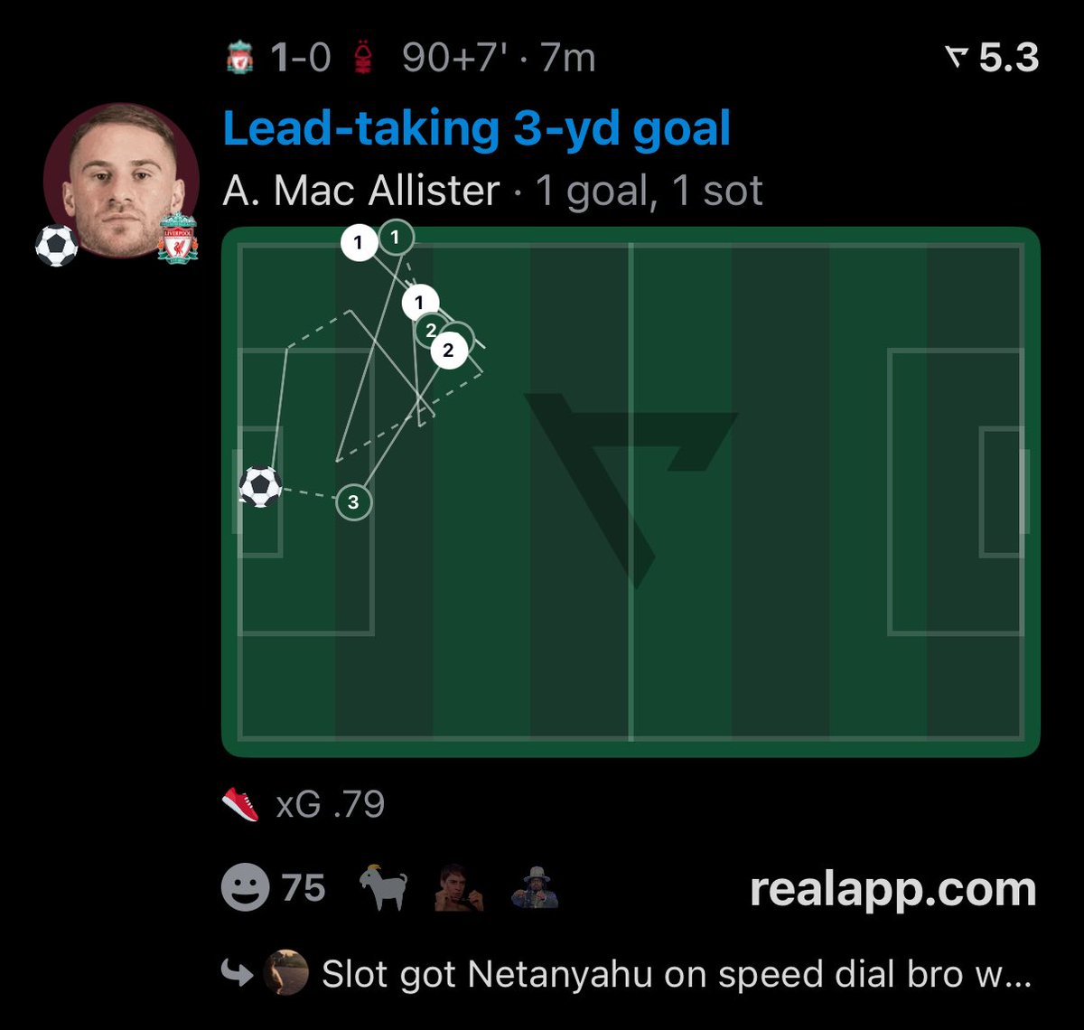 Mac Allister wasn’t leaving without a win 😅