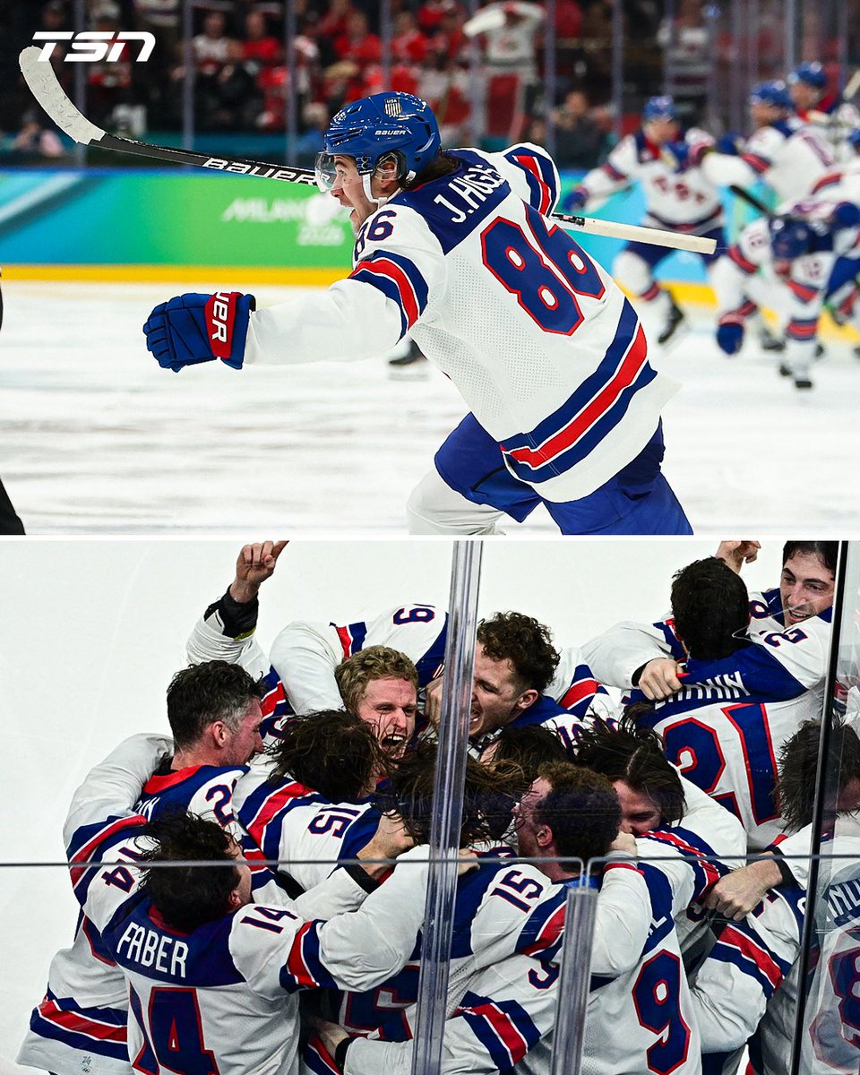 Jack Hughes is the HERO for Team USA 🇺🇸

One of the biggest goals he will ever score as Team USA takes home the gold 🥇

#MilanoCortina2026