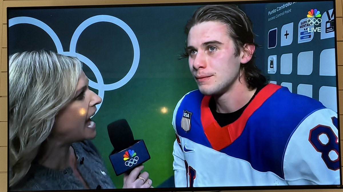 “We’re so proud to be American, that was a ballsy, gutsy win. We’re so proud to win for our country.”

-USA Legend Jack Hughes 🫡🇺🇸