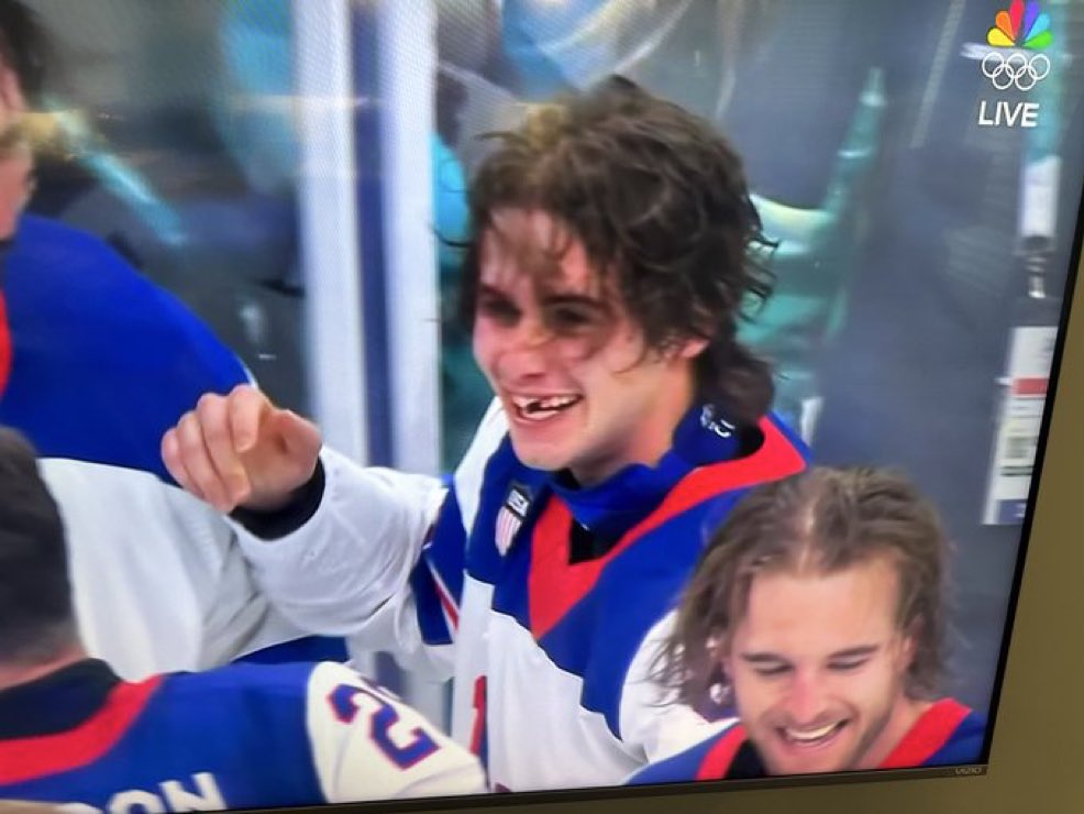 TristanUda's tweet photo. Two teeth for the game winning goal and one gold medal.

Great trade. https://t.co/kexw38wqzt