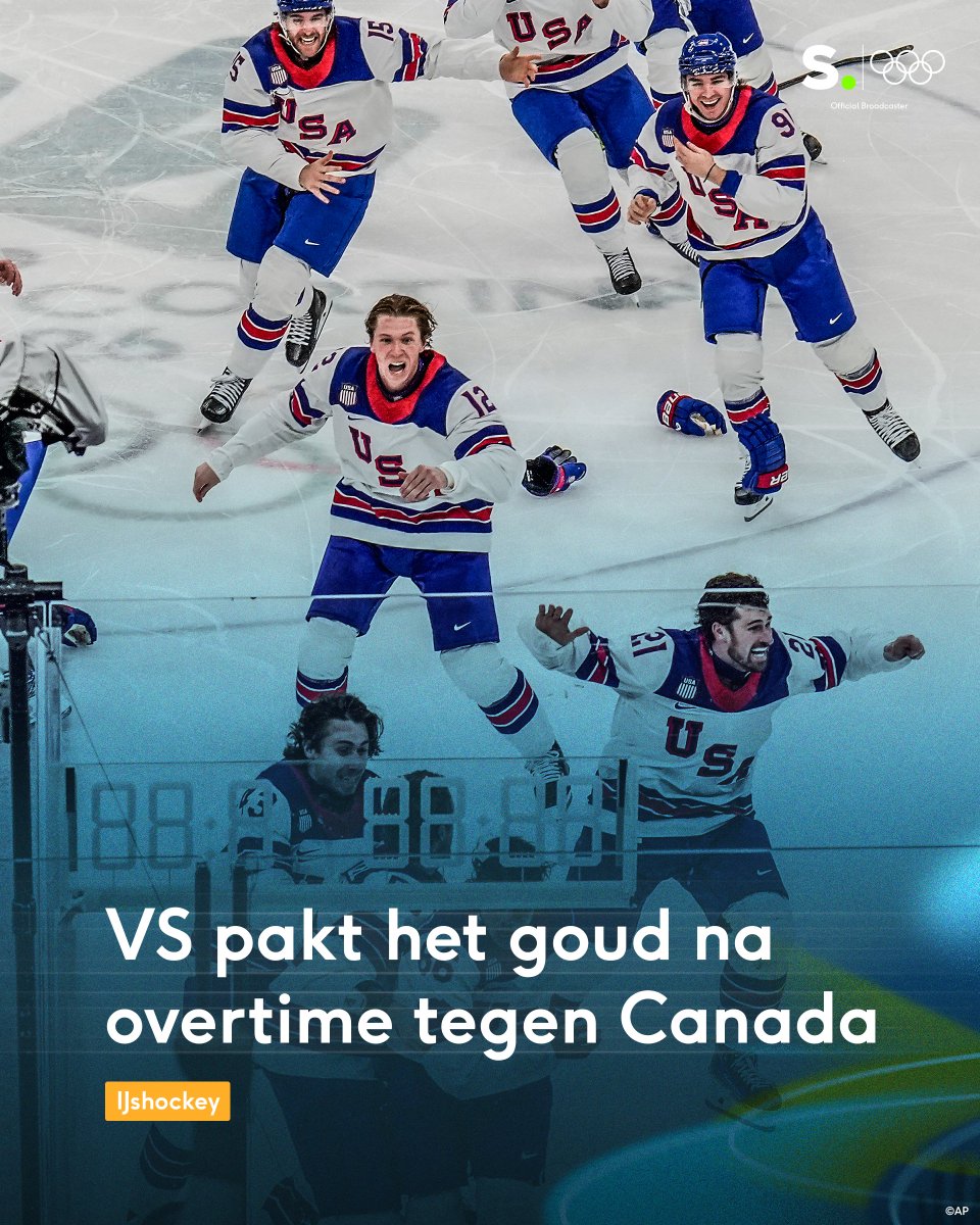 Het lange wachten is voorbij. De Verenigde Staten hebben voor het eerst sinds 1980 nog eens de olympische titel in het ijshockey veroverd. Ze klopten Canada in een razend spannende finale met 2-1 na overtime. #MilanoCortina2026 #Olympics #WinterSports #Winterspelen